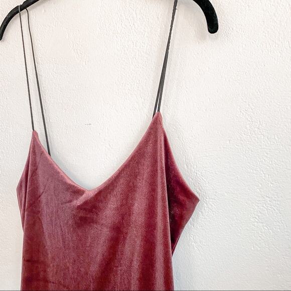Mind Code Mauve Velour Spaghetti Strap Mini Dress Size Medium - Picture 2 of 12